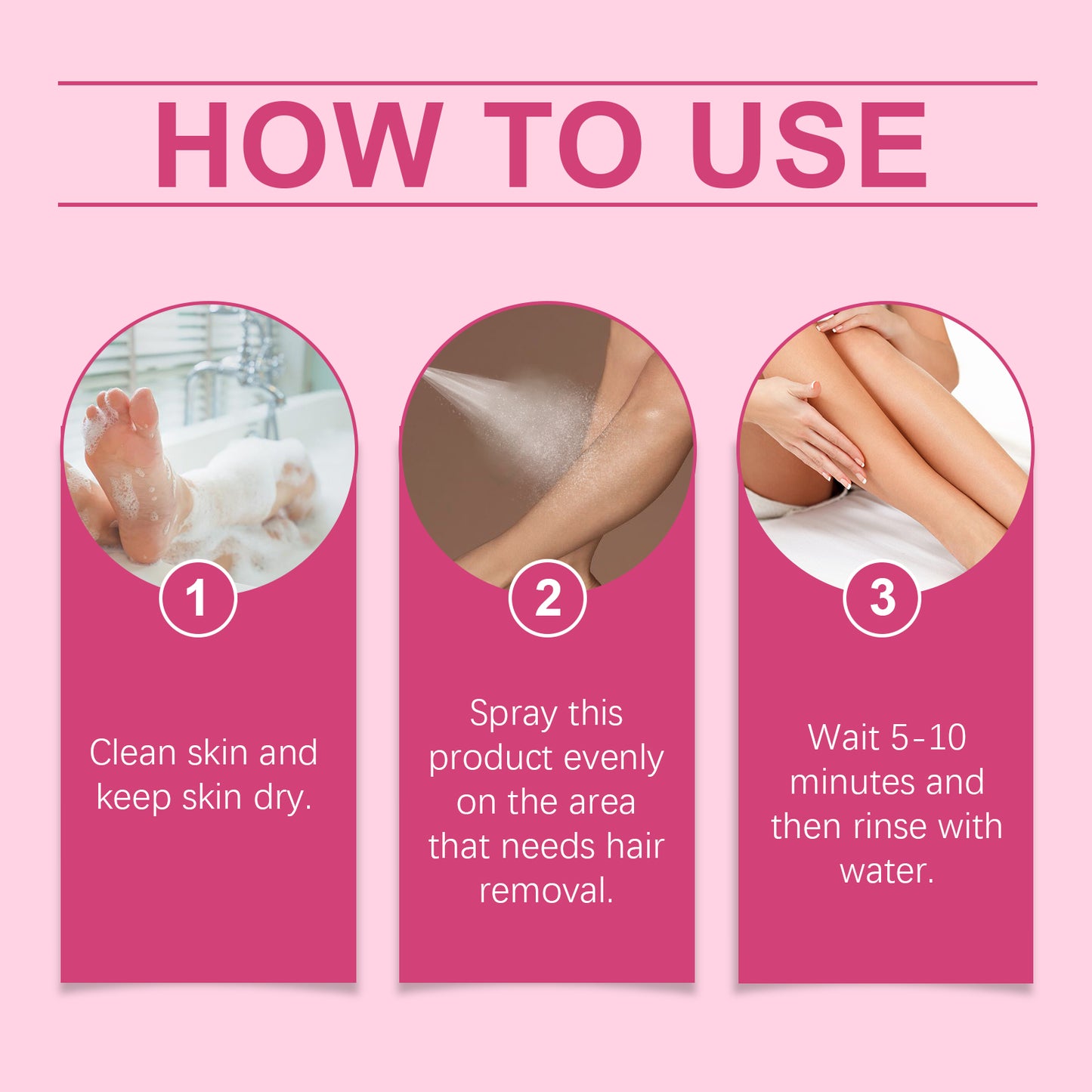 OceAura Hair Removal Spray Gentle Hair Removal Non-Irritating Underarm Leg Hair Hand Hair Skin Deep Cleansing Spray