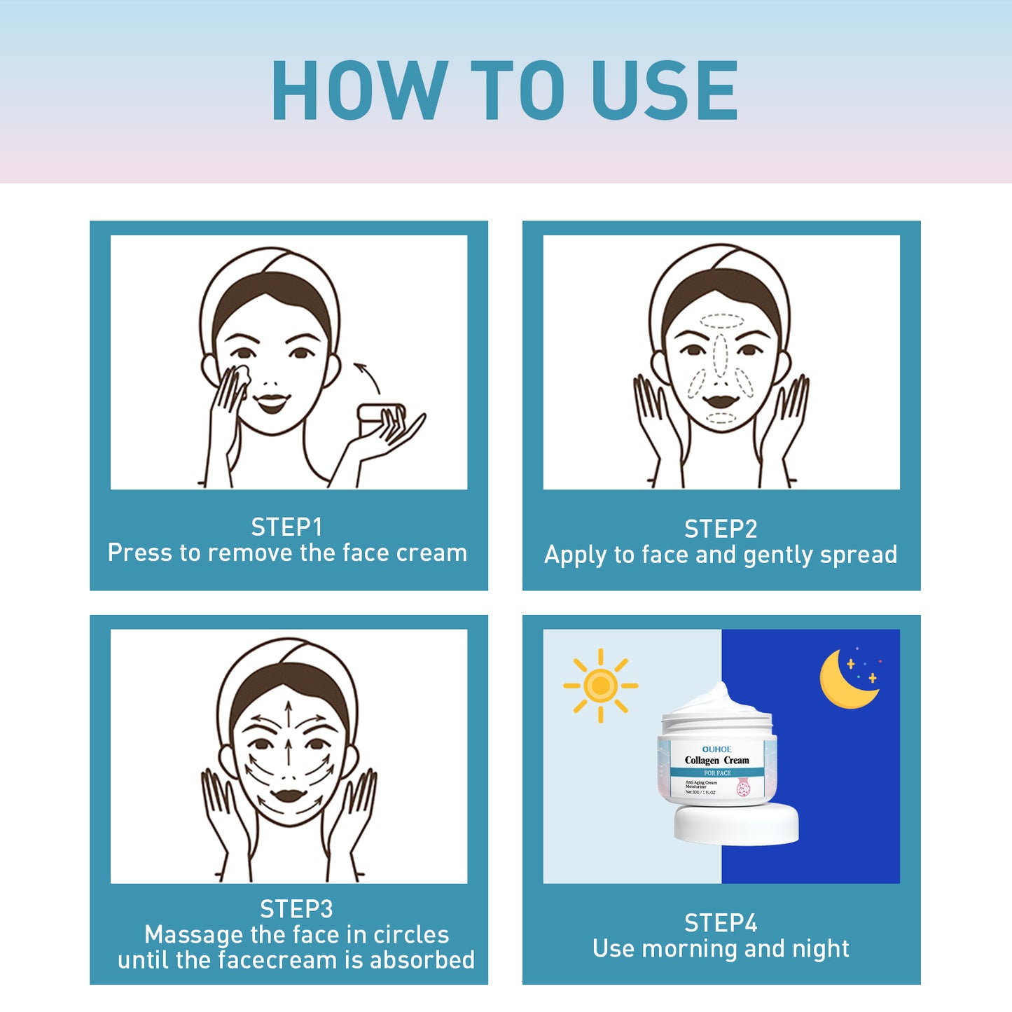 Collagen Anti-Wrinkle Cream, Moisturizes Tightens Tender Skin And Anti-aging Face Cream