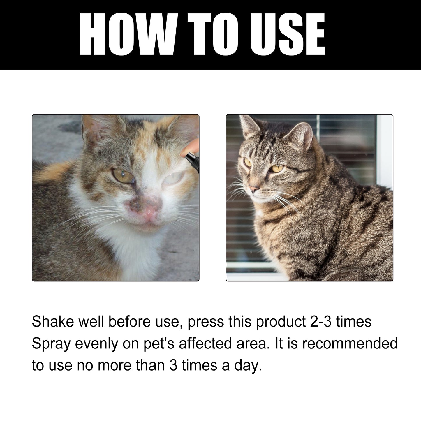 Cat Ringworm Spray, Pet Cats Anti-Mite Cat Moss Care Skin External Use Anti-Itch Spray