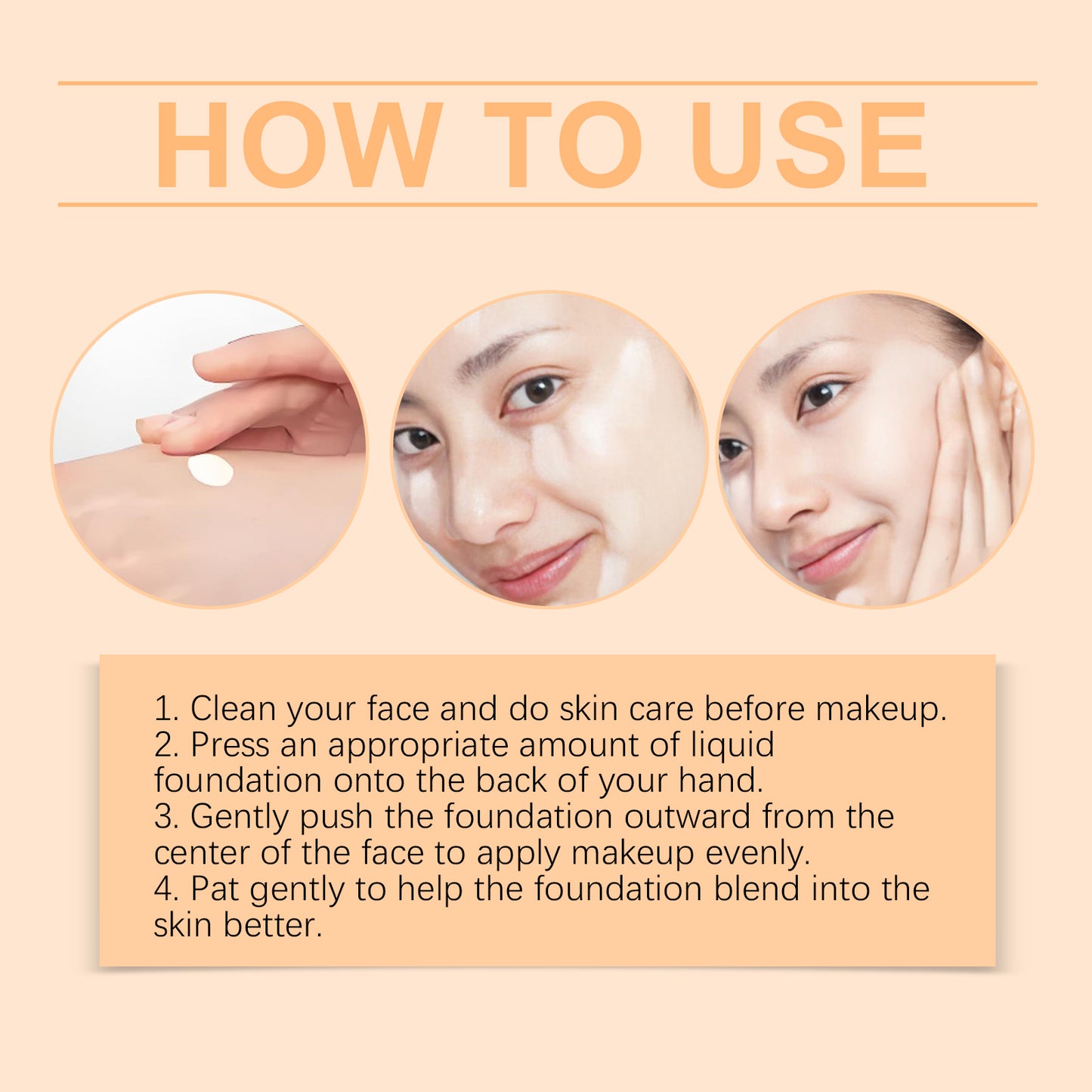 Jaysuing Warm Change Liquid Foundation, Moisturizing Natural Concealer Long Lasting Moisture Without Dehydrating Makeup Bright Warm Change Liquid Foundation