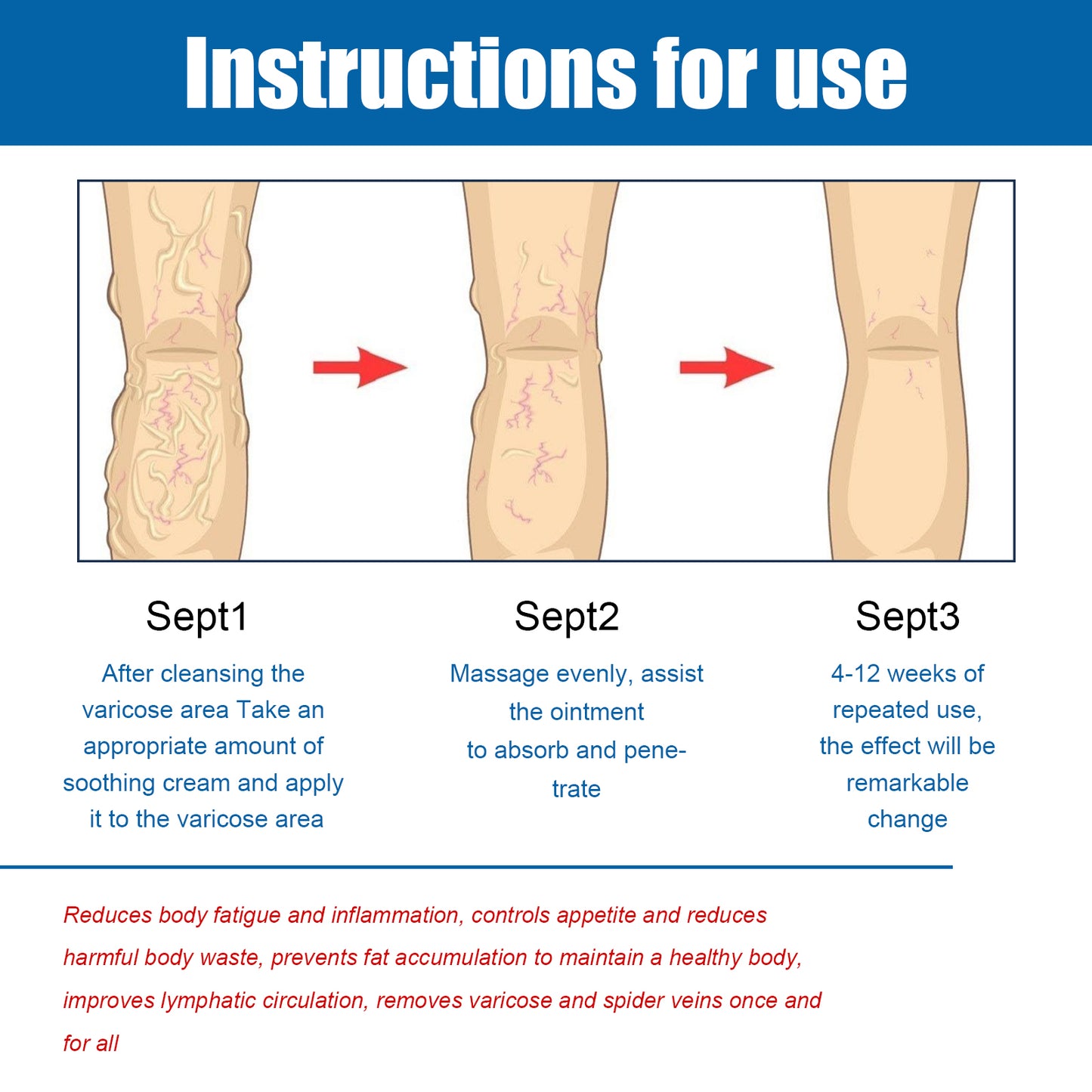 Varicose Vein Slimming Cream, Vein Repair Body Care Reduces Leg Muscle Swelling Earthworm Leg Slimming Cream