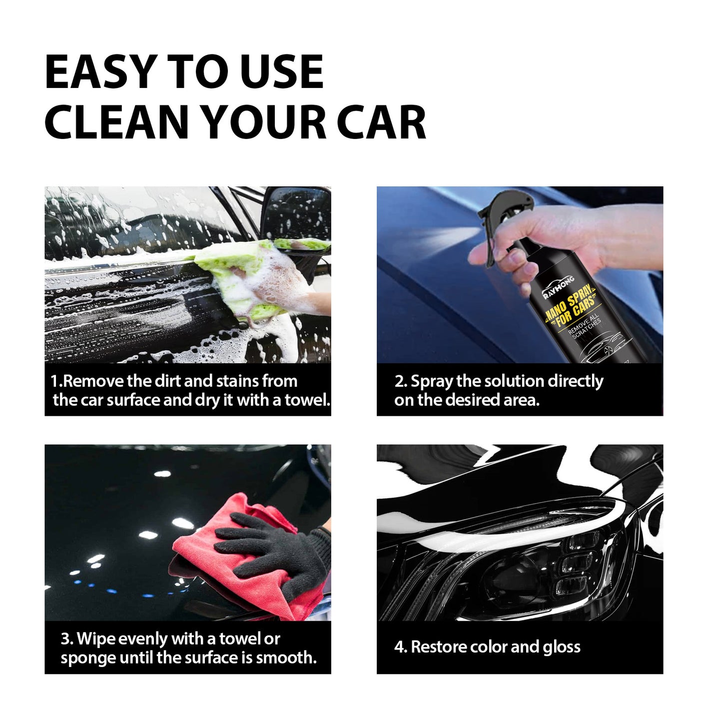 Car Coating Spray Car Paint Brightening Refurbished Dust Cleaning Oil Maintenance Coating Agent