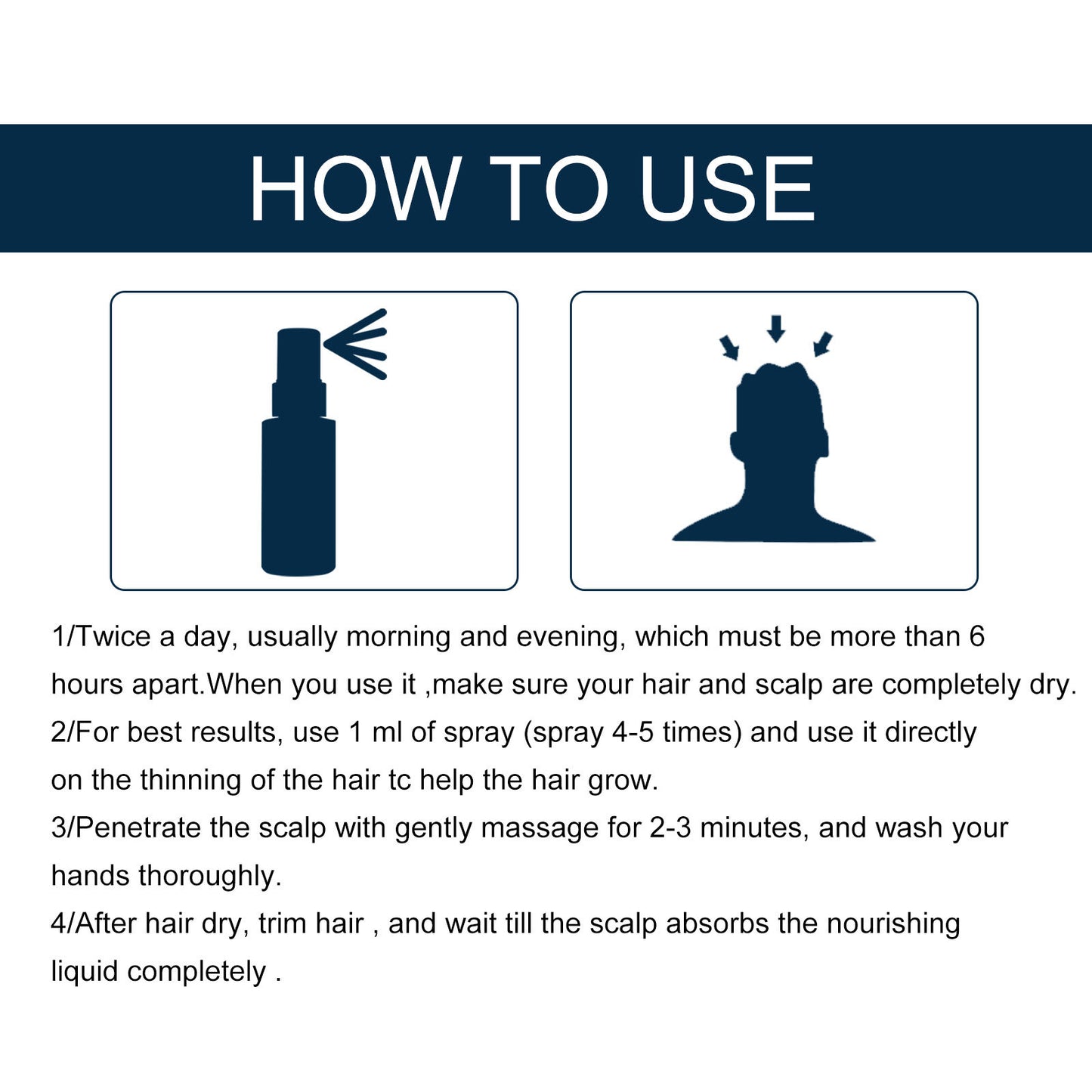 Men's Hair Spray, Dense Hair Solid Hair Hair Line Anti-Drop Treatment Fluid Thick