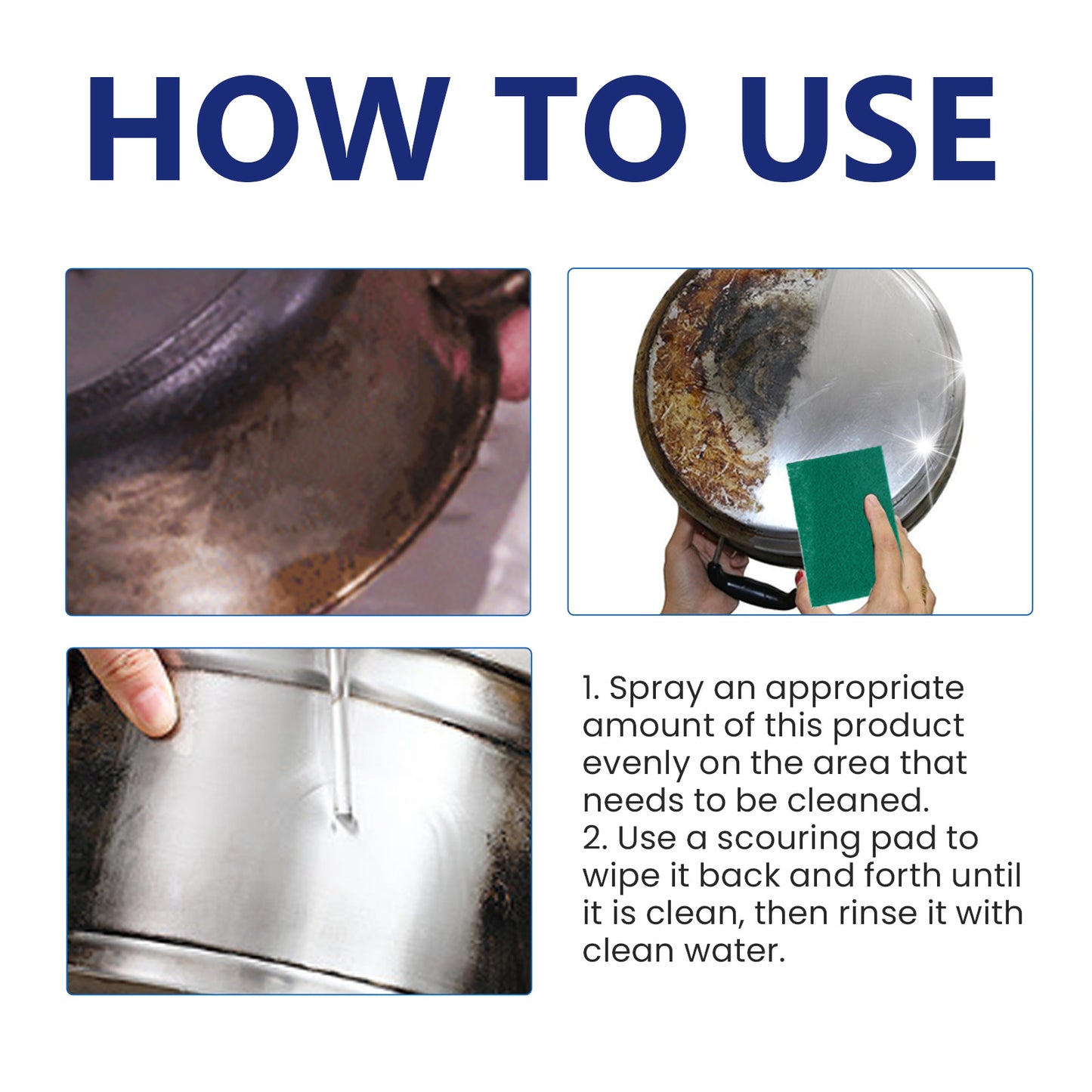 Multi Purpose Cleaning System, Gentle Decontamination Multi-Surface Foam Cleaner For Kitchen Cooktop Cookware