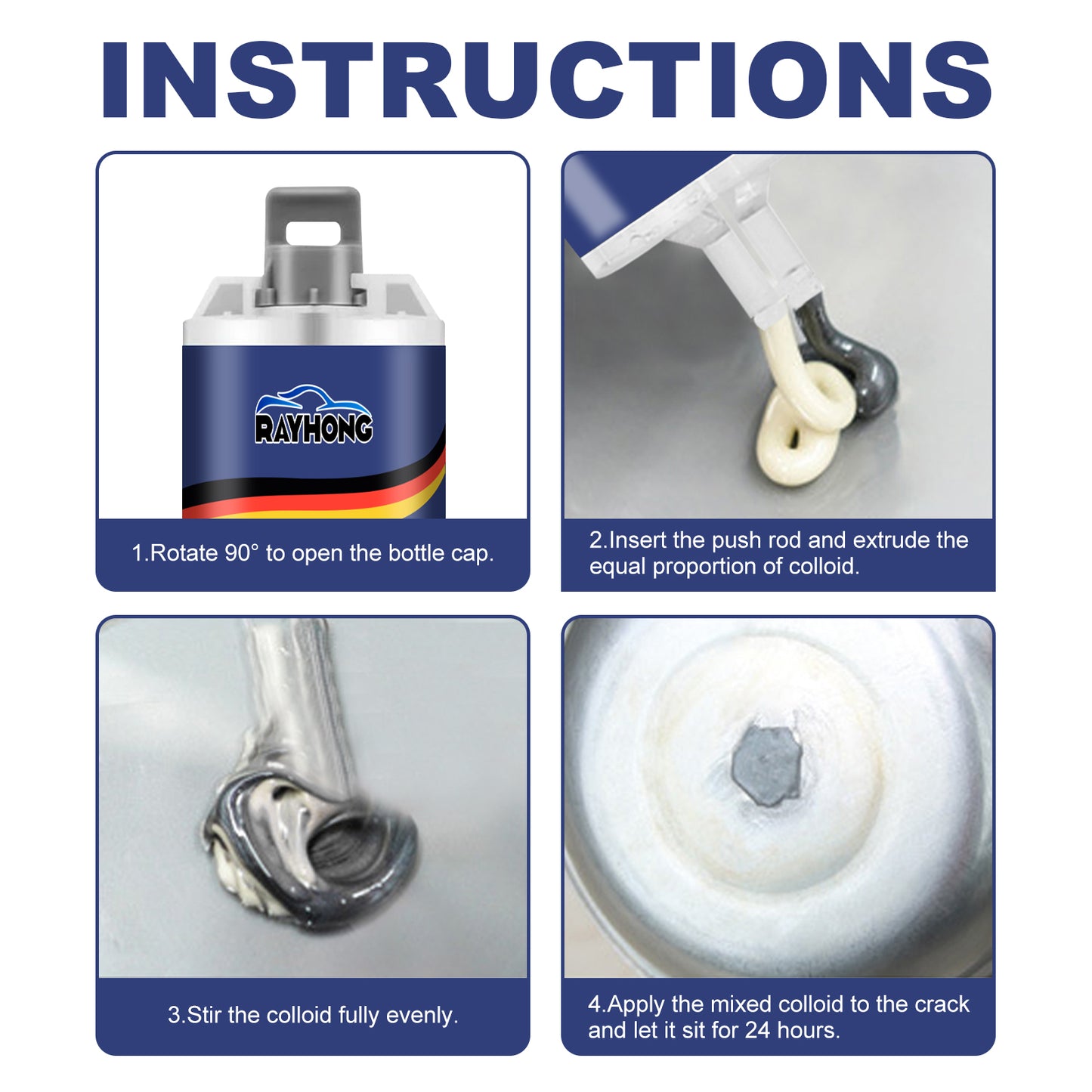 Rayhong Metal Casting Adhesive (100ml) High-Temperature Resistant Welding Adhesive, A Strong Electric Welding Adhesive For Metal Castings With Sand Holes, Gas Holes And Cracks