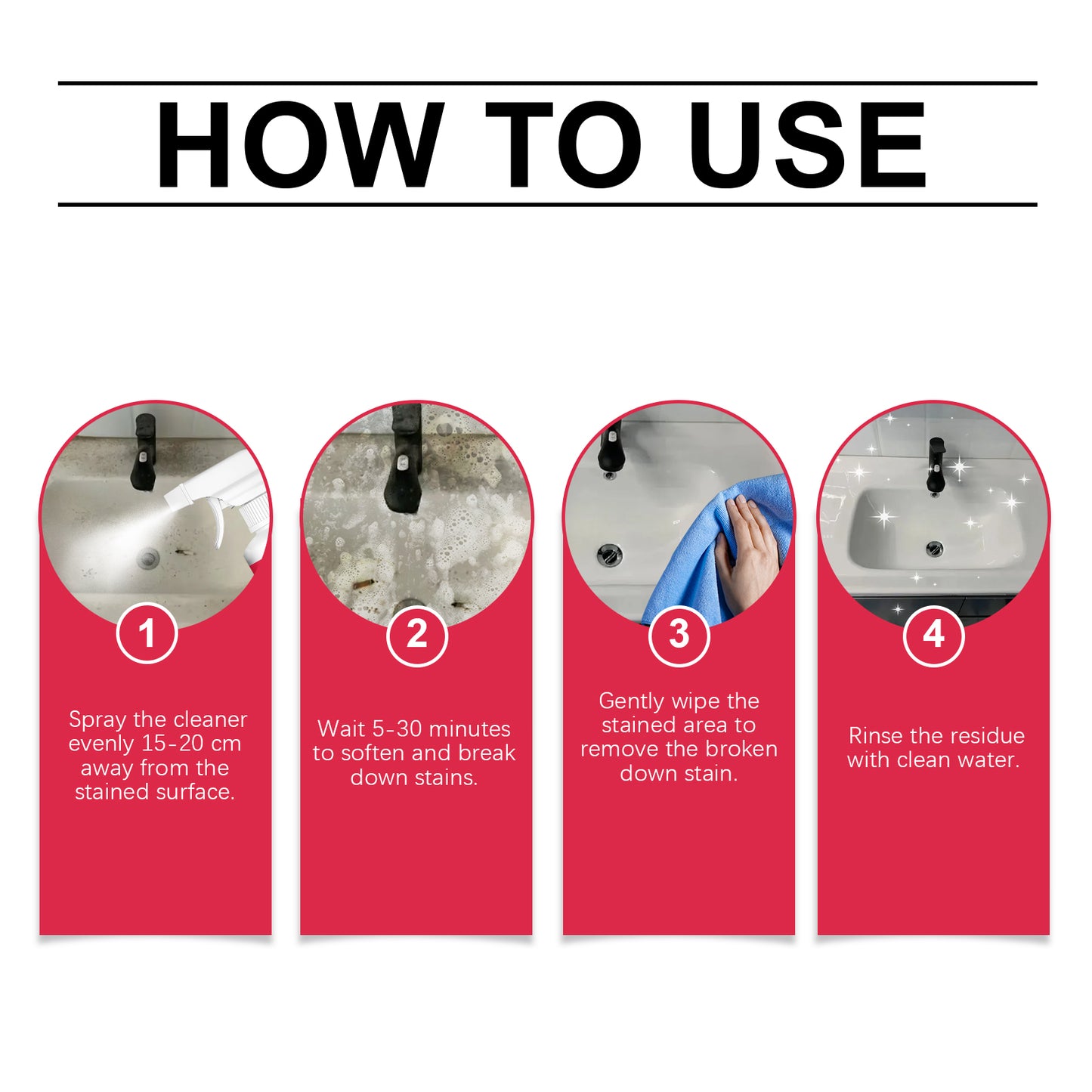 Stain Dissolver, Toilet Tile Toilet Scale Stain Cleaning Multi-Purpose Cleaning Solution