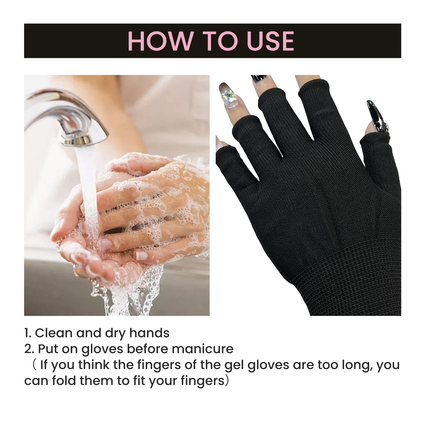Anti-UV Glove, Anti-Suntan Hand Baking Lamp Blocking Gloves For Nail Lighting