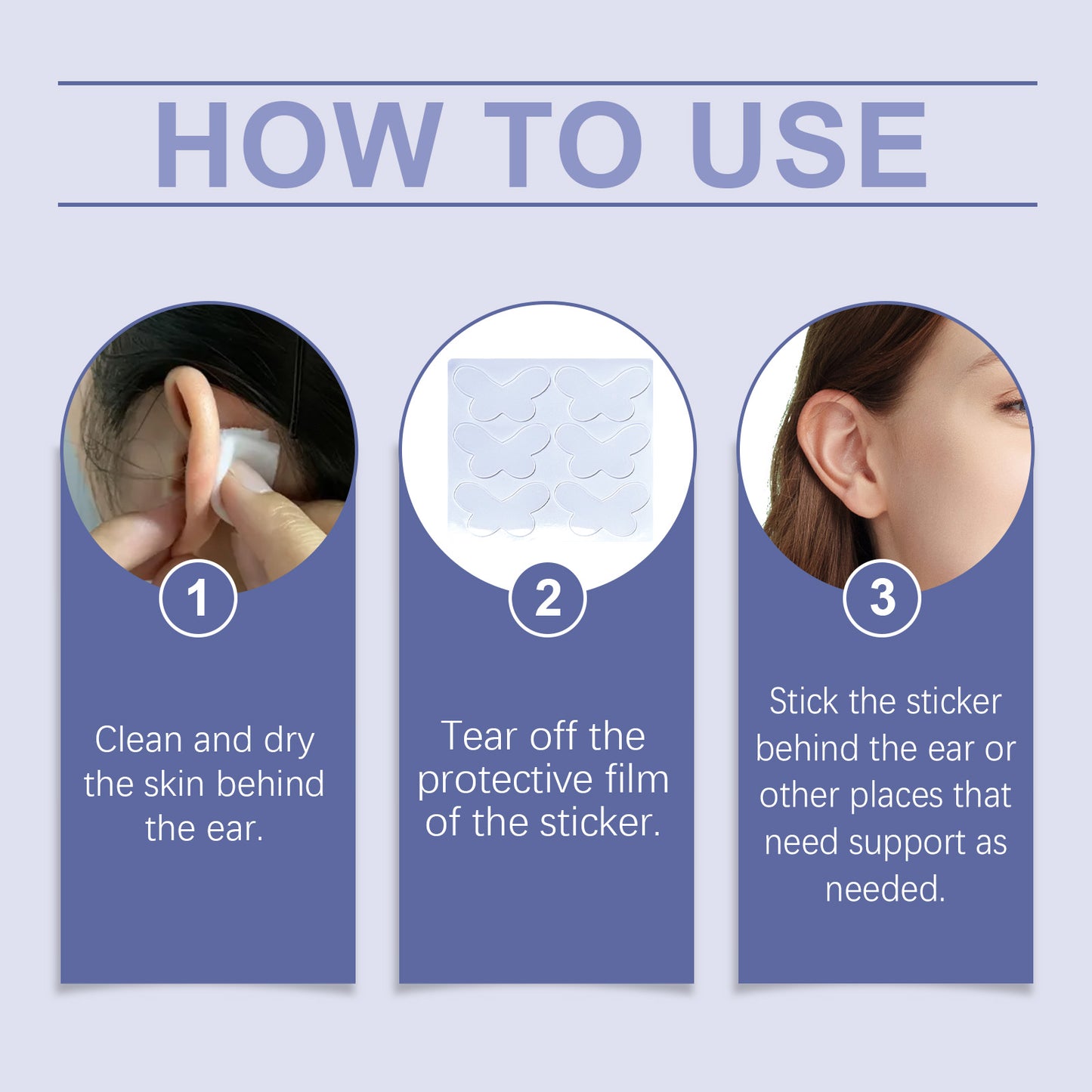 Butterfly Support Ear Stickers Invisible Comfortable Breathable Ear With Air And Face Small Support Decorative Ear Stickers