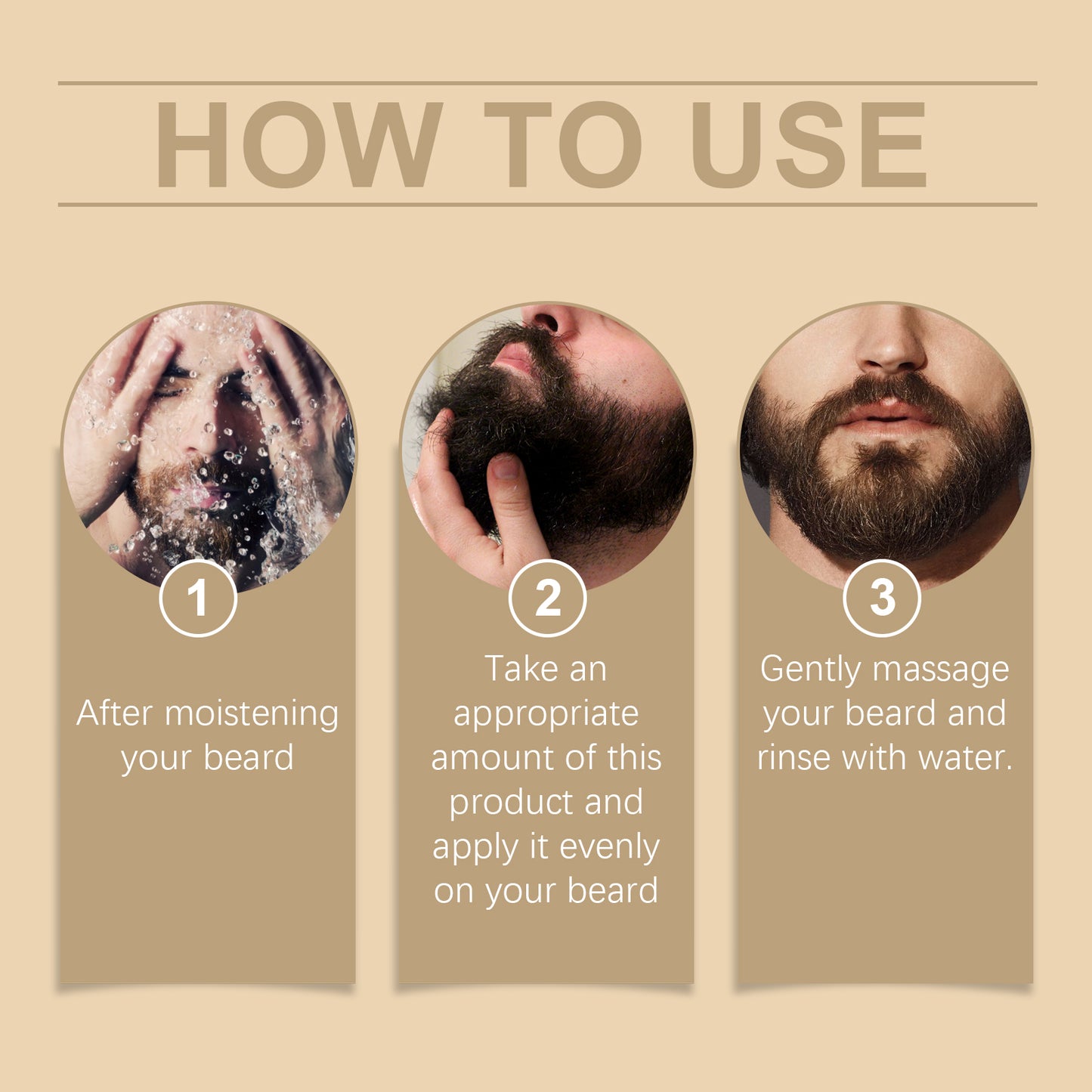 WoodSleep Facial Hair Cleanser For Men Gentle Cleansing Care Facial Hair Moisturizing And Moisturizing Care Solution