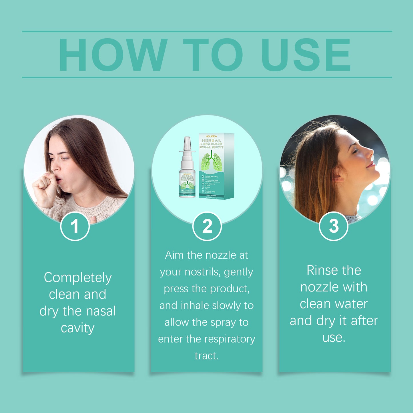 Houkea Herbal Nasal Spray A Daily Refreshing Nasal Spray For Nasal Irritation