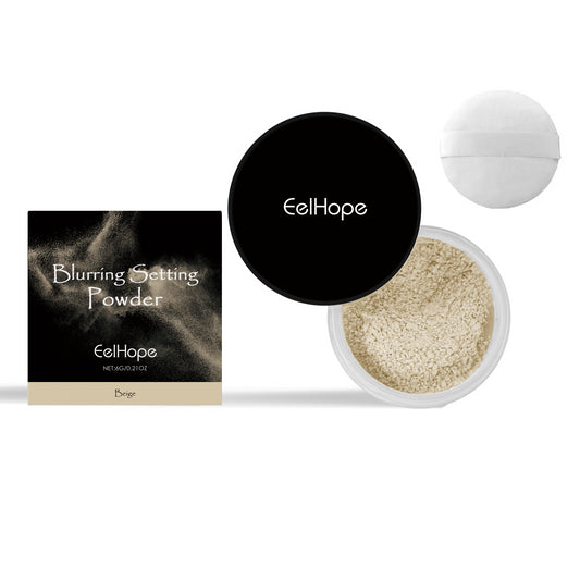Eelhope The Setting Powder (Beige) Has A Natural, Light, Fine, Breathable And Snaky Look. It Is Suitable For Both Dry And Wet Use And Can Last For A Long Time Without Makeup Fading