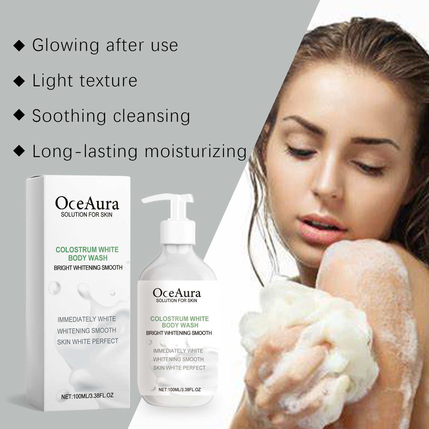 OceAura Body Wash Clean Exfoliating Hydrating Nourishing Skin Hydrating Body Wash