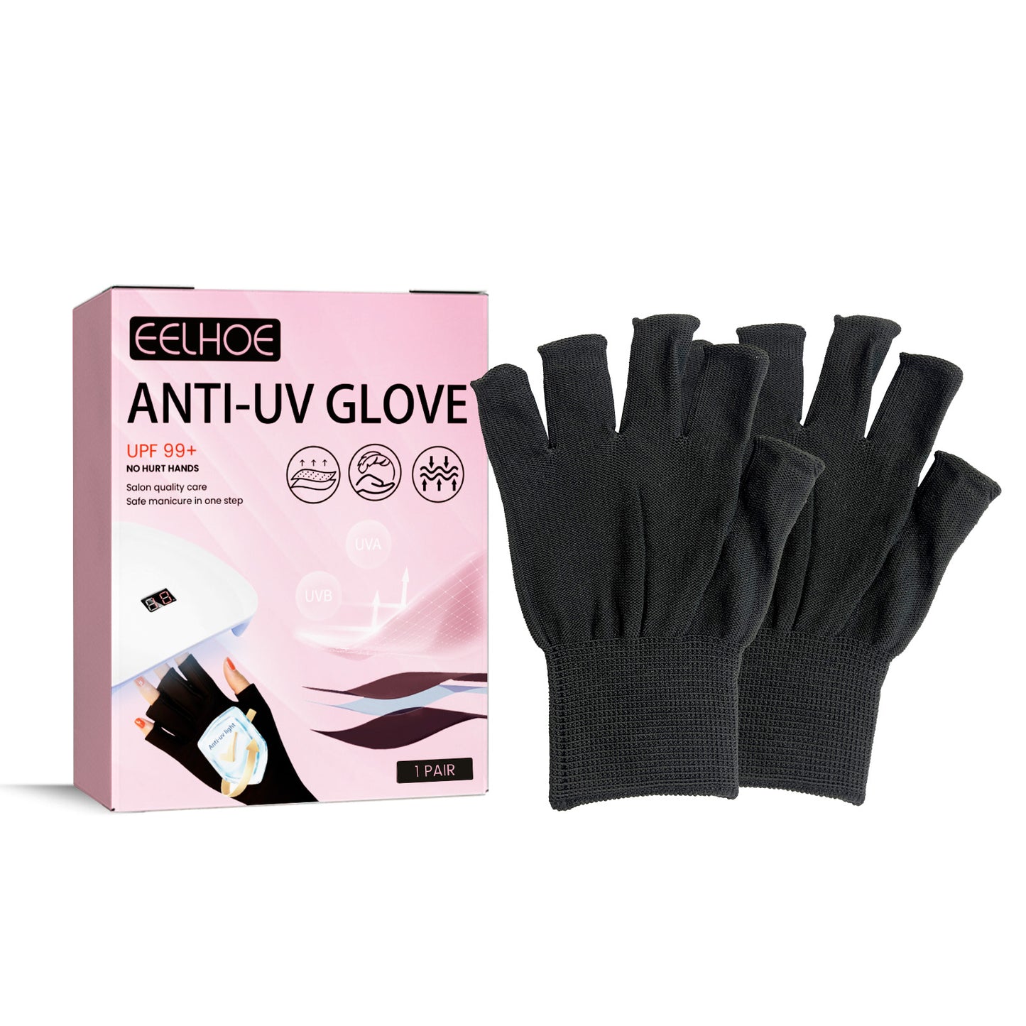 Anti-UV Glove, Anti-Suntan Hand Baking Lamp Blocking Gloves For Nail Lighting