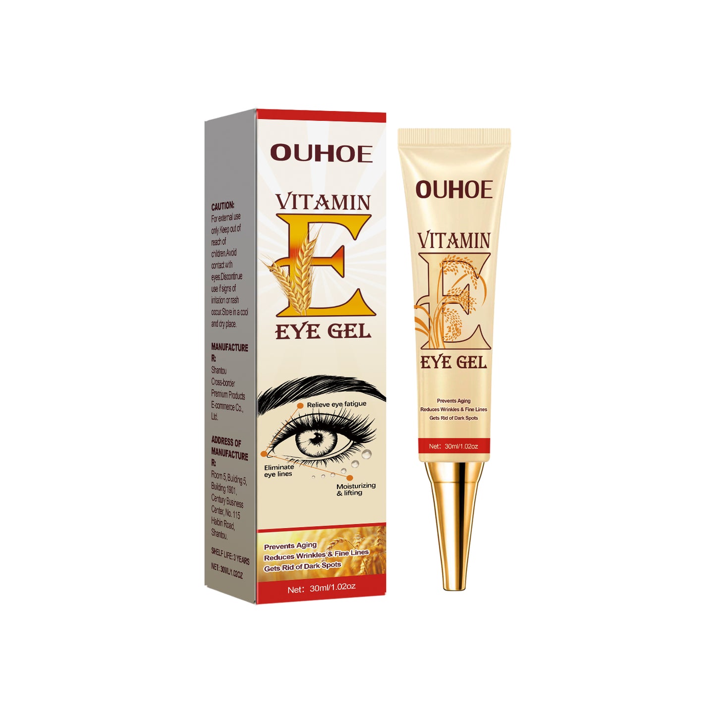 Vitamin E Eye Cream, Lightened Dark Circles Crow's Feet, Firmed And Moisturized Eye Cream