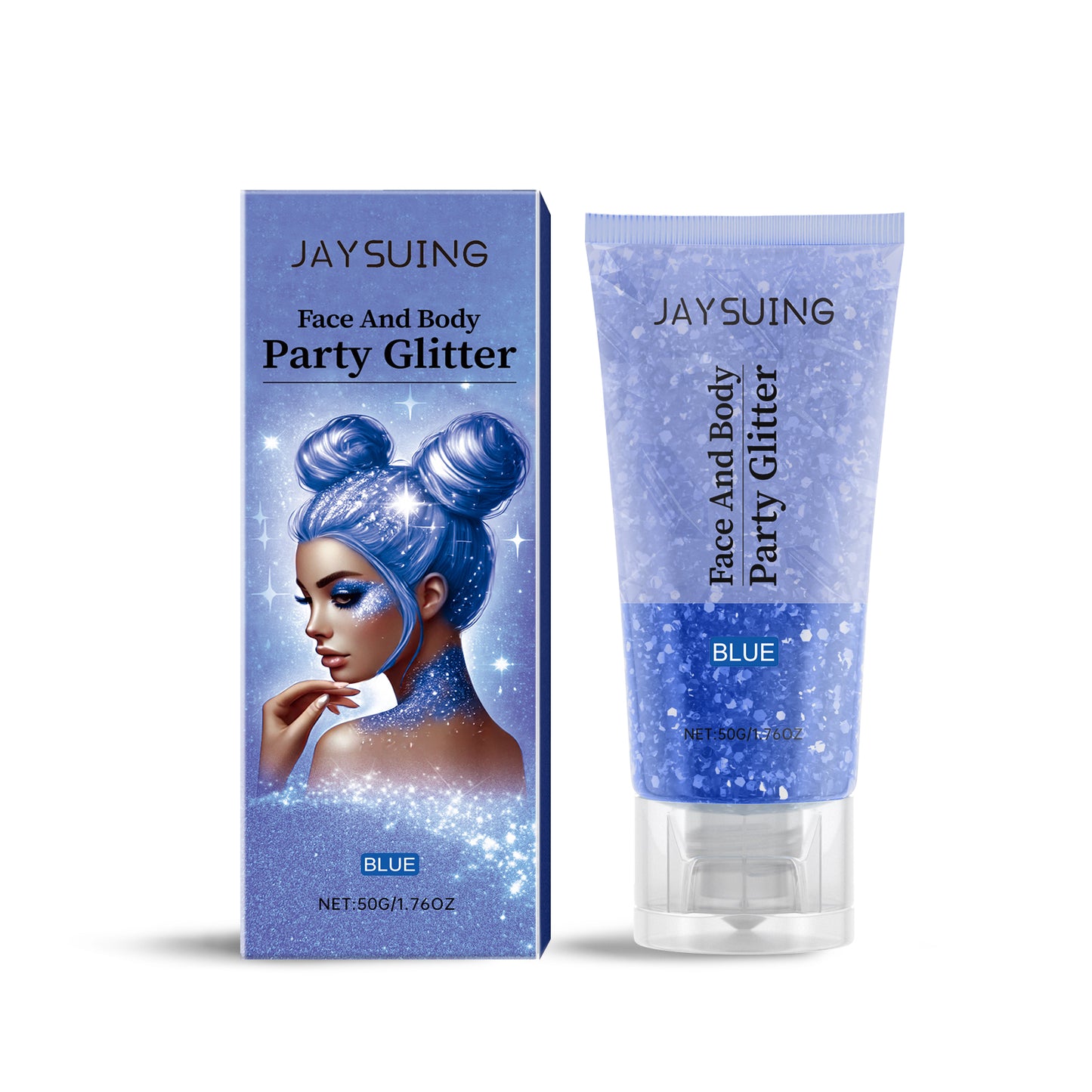Jaysuing Glitter Glitter Gel, Natural Stereoscopic Body High Glitter Party Rave Multi-Color Option
