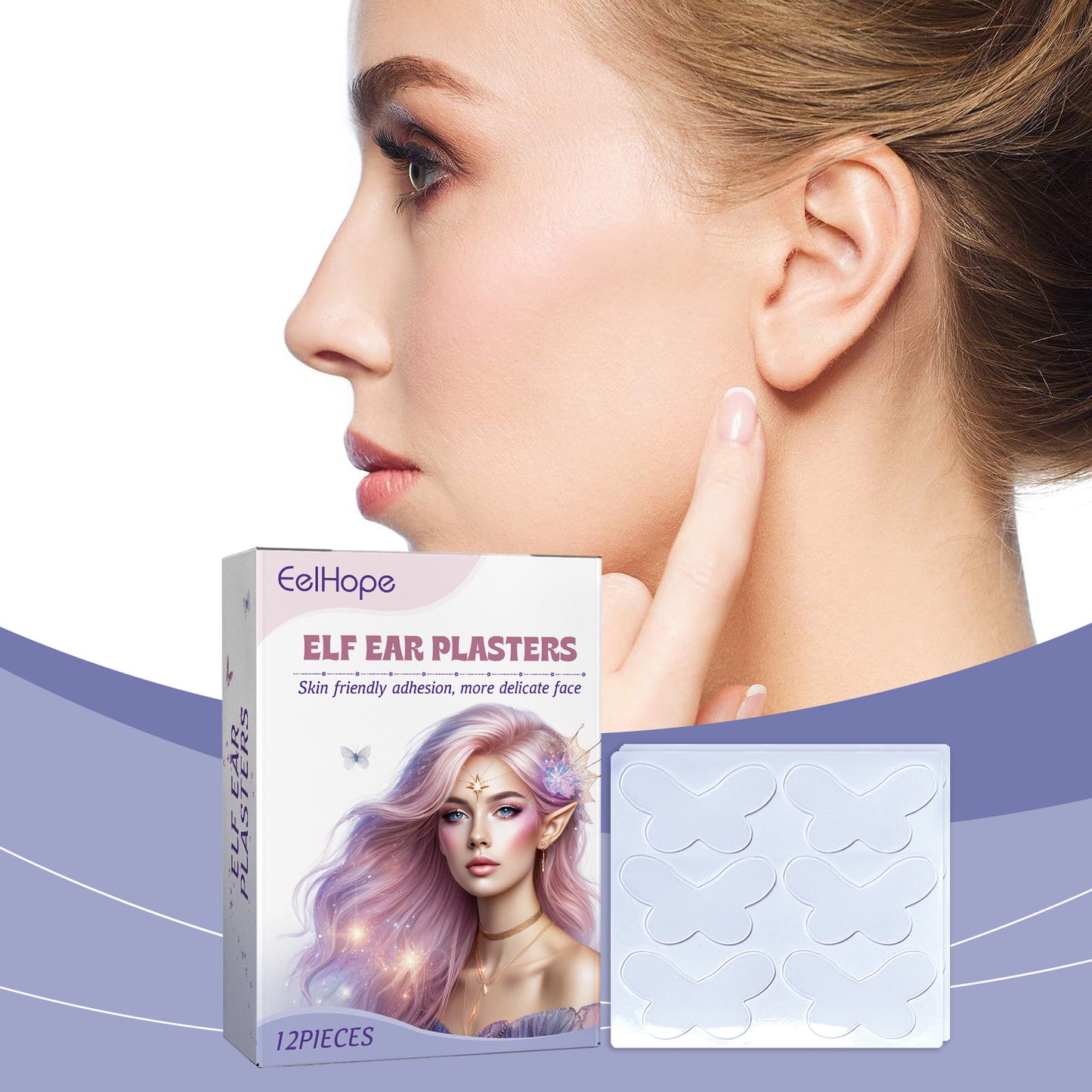 Butterfly Support Ear Stickers Invisible Comfortable Breathable Ear With Air And Face Small Support Decorative Ear Stickers