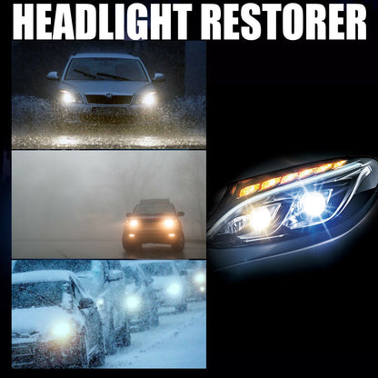 Headlight Restorer, Car Headlight Scratch Repair Refurbishment Maintenance Brightening Coating Polishing Fluid