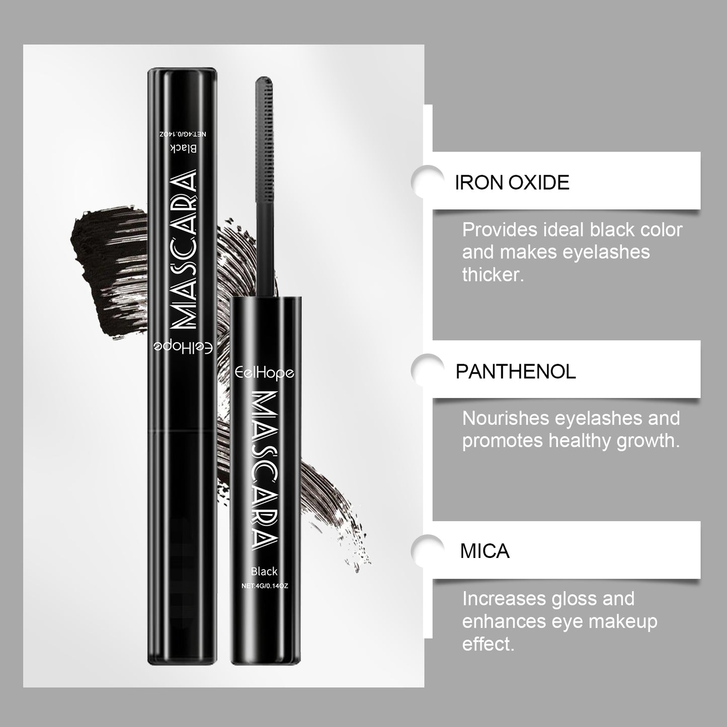 Black Mascara Long-Lasting Long-Lasting Makeup Natural Beautiful Curling Does Not Easily Stain Black Mascara