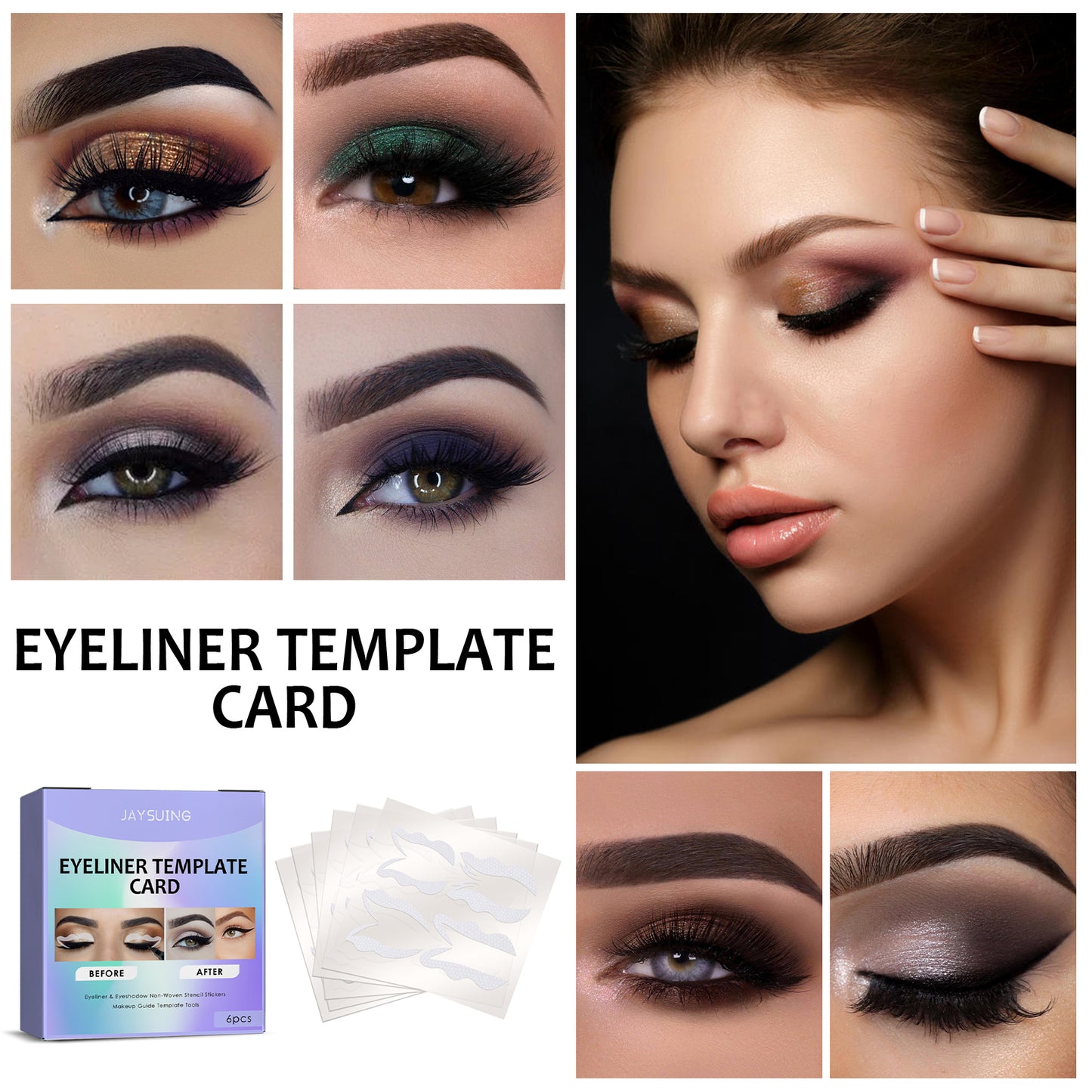 Beginner Eyeliner Assist Template, Lazy Beginner Beauty Tool Quick Makeup Eye Makeup Artefact