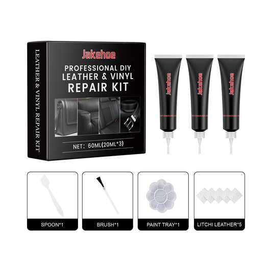 Jakehoe Leather Repair Kit Furniture Sofa Seats Car Interior Leather Cleaning Refurbishment Repair Cream