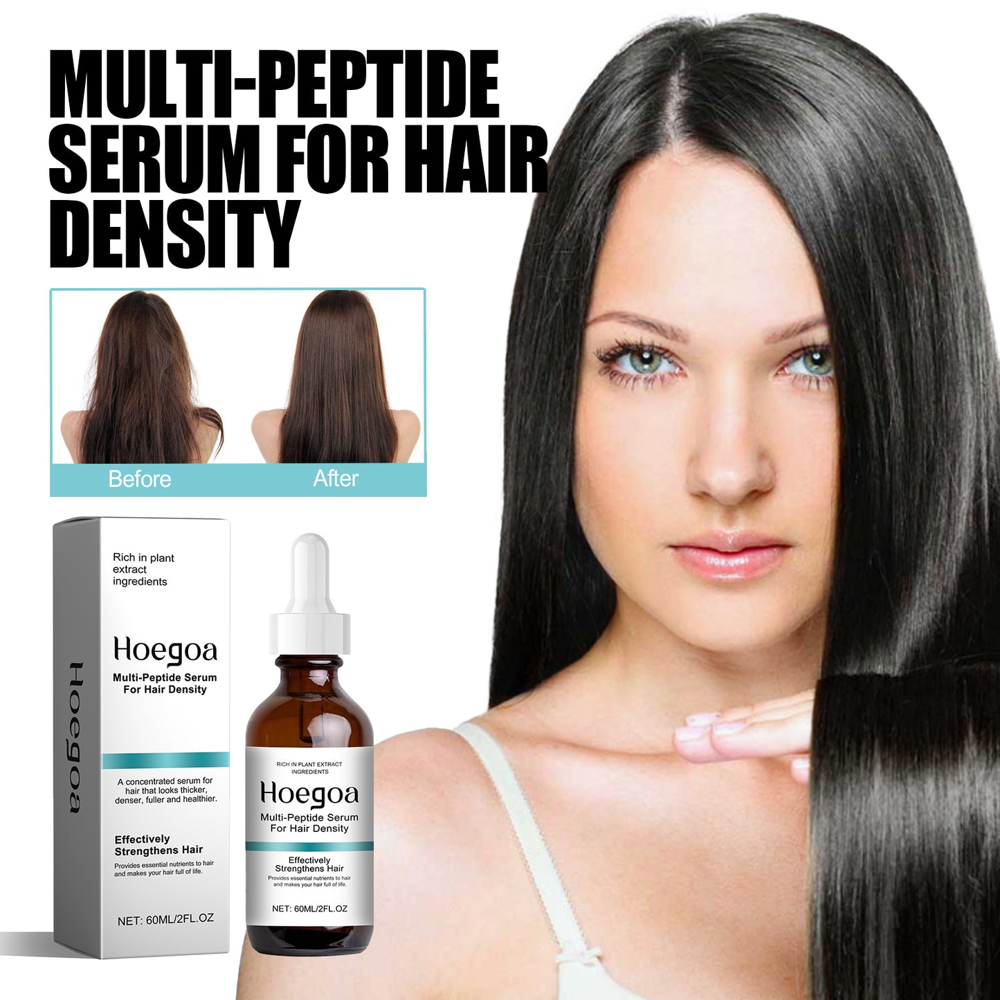 Multi-Peptide Serum For Hair Density, Fall Prevention Dense Hair Repair Damaged Hair Supple Hair Moist Hair Hair Oil