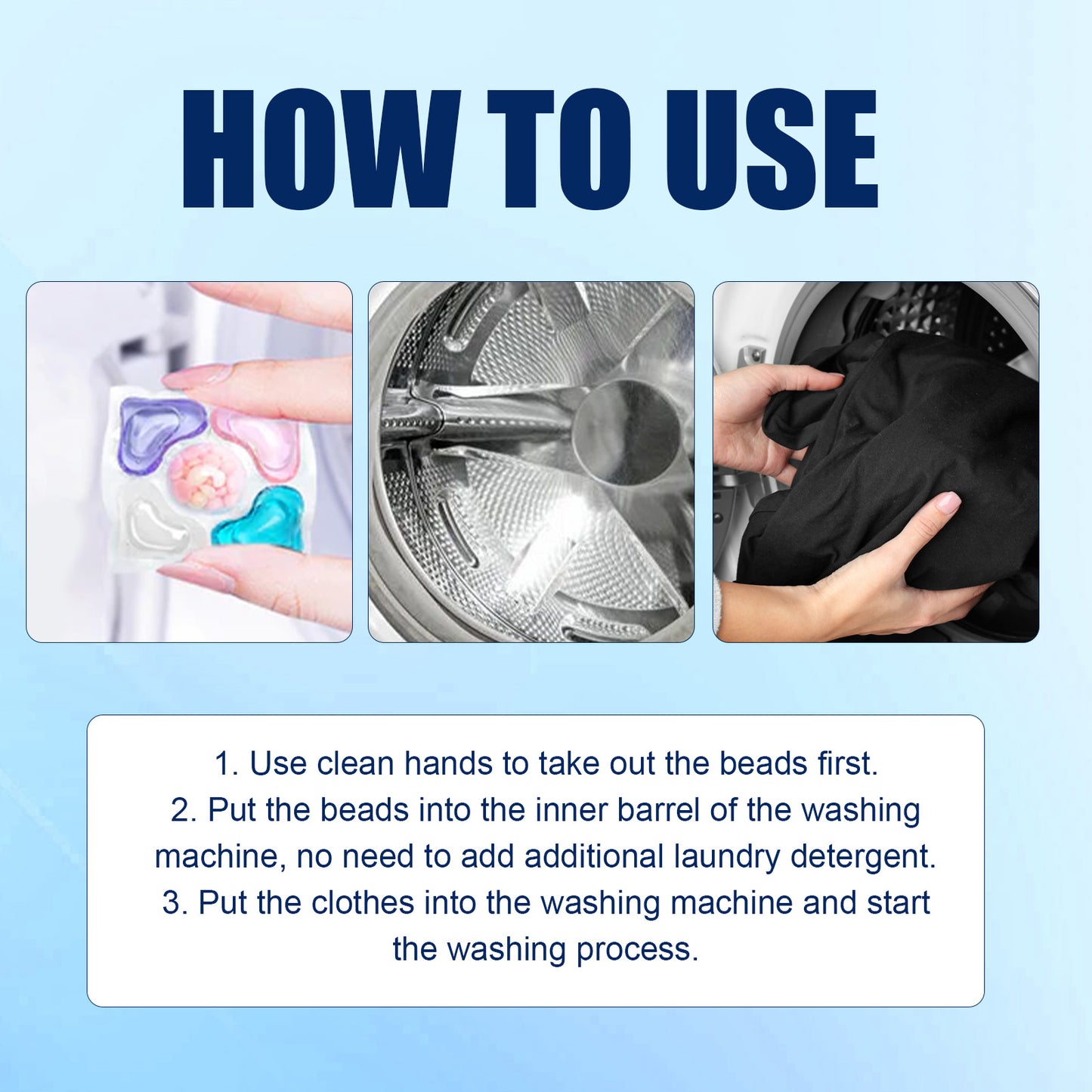 Cleaning Guardian Beads, Gently Clean Oil Stains And Stains With Long Lasting Fragrance Laundry Gel