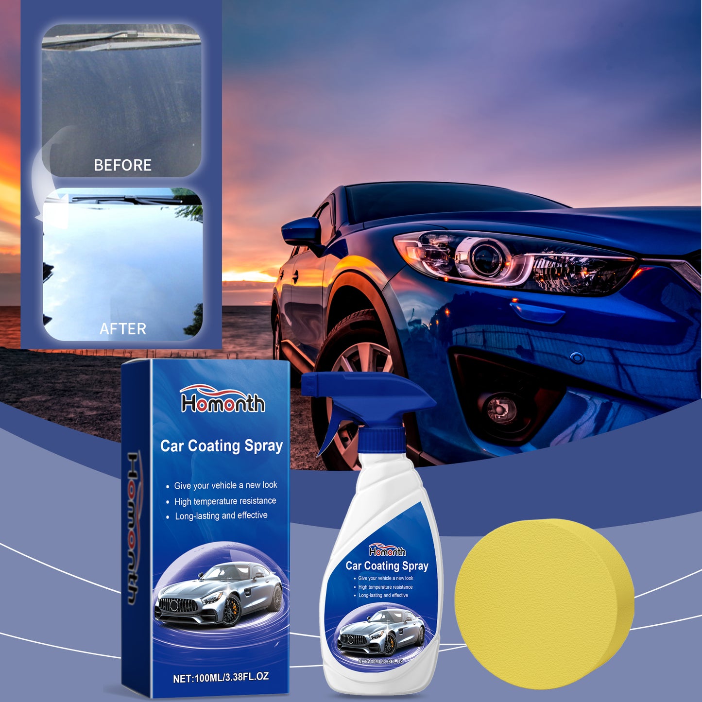 Car Coating Agent, Protect Car Paint, Improve Gloss, Anti-Stain Clean And Refurbished Car Coating Agent