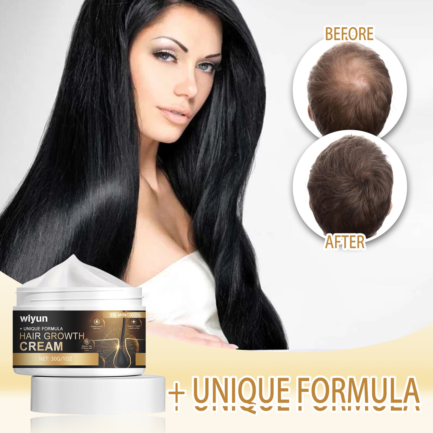 Hair Growth Cream, Thick Hair Strong Hair Nourish Scalp Hair Root Smooth Furry Split Hair Cream