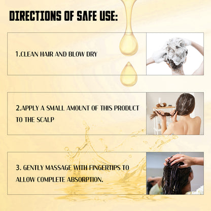 Biotin Hair Growth Roll On Massage Essence, Strong Hair Nourishing Hair Root Repair Dry Hair Essence