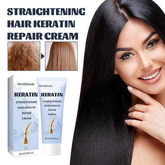 Straightening Hair Keratin Ratin Repair Cream, Repair Silky Hair Care Moisturizing Hair Mask Treatment Cream