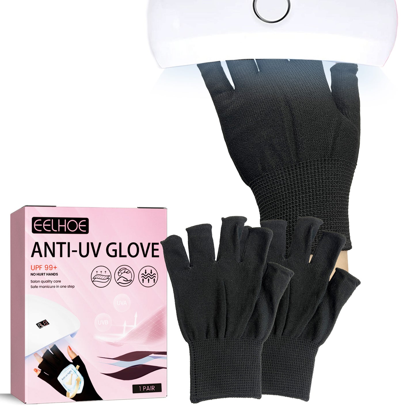 Anti-UV Glove, Anti-Suntan Hand Baking Lamp Blocking Gloves For Nail Lighting