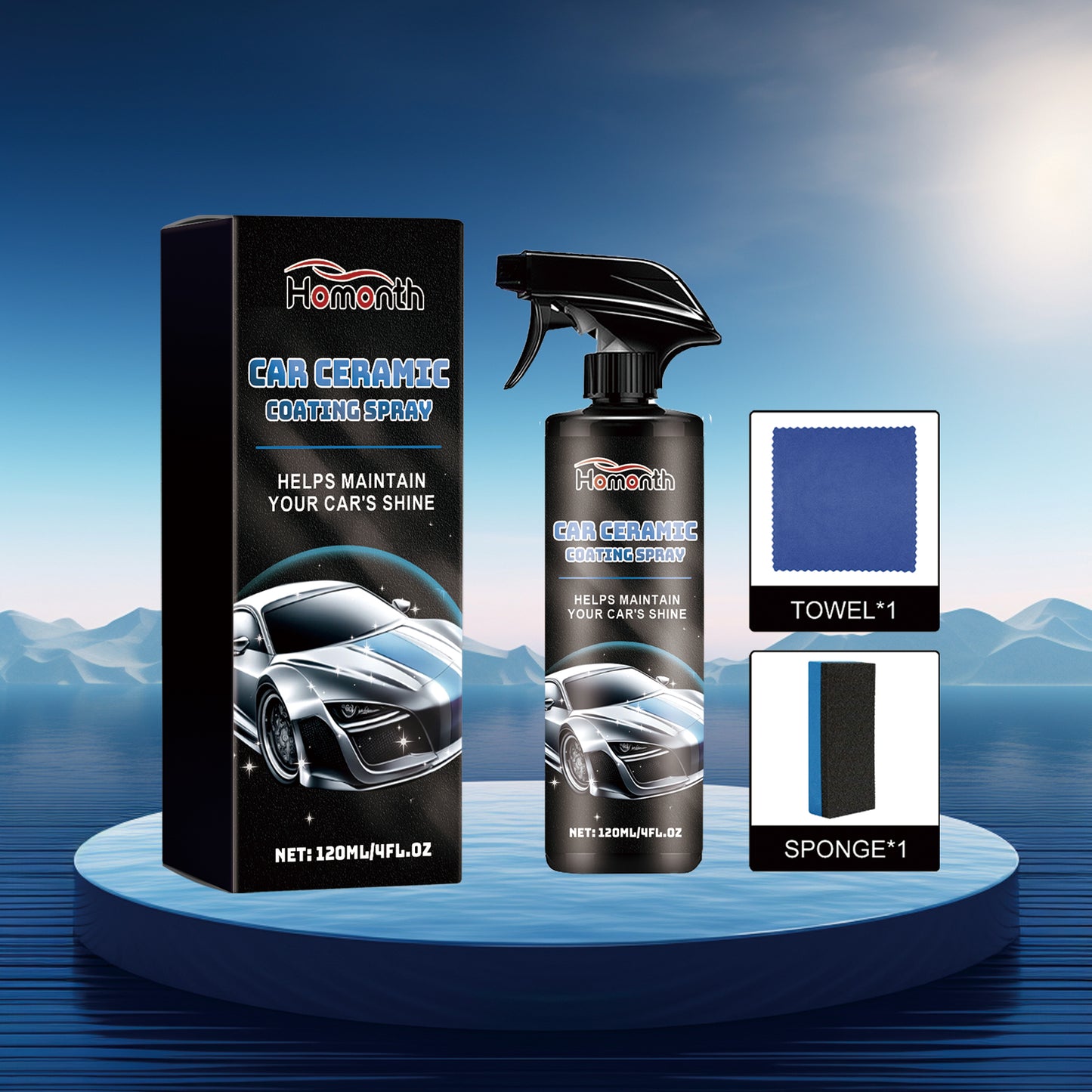 Automotive Ceramic Coating Spray, Car Refurbishment Car Paint Brightening Decontamination Polishing Refurbished Ceramic Spray