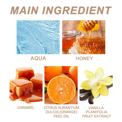 Caramel Cascade Perfume Oil, Lasting Fragrance Light Elegant Natural Niche Fresh Mild Not Pungent Portable Caramel Perfume