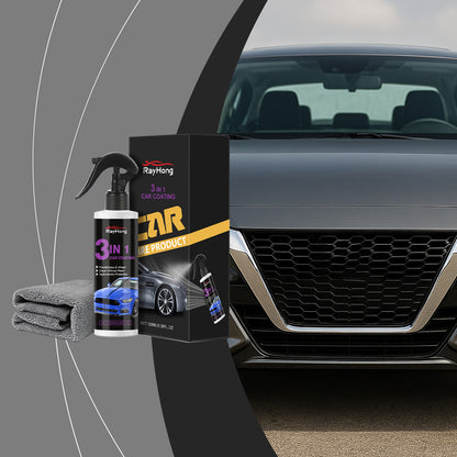Rayhong 3-In-1 Automotive Paint Spray, For Brightening, Dust-Proofing, Stain-Proofing, Maintenance And Polishing Of Car Surfaces