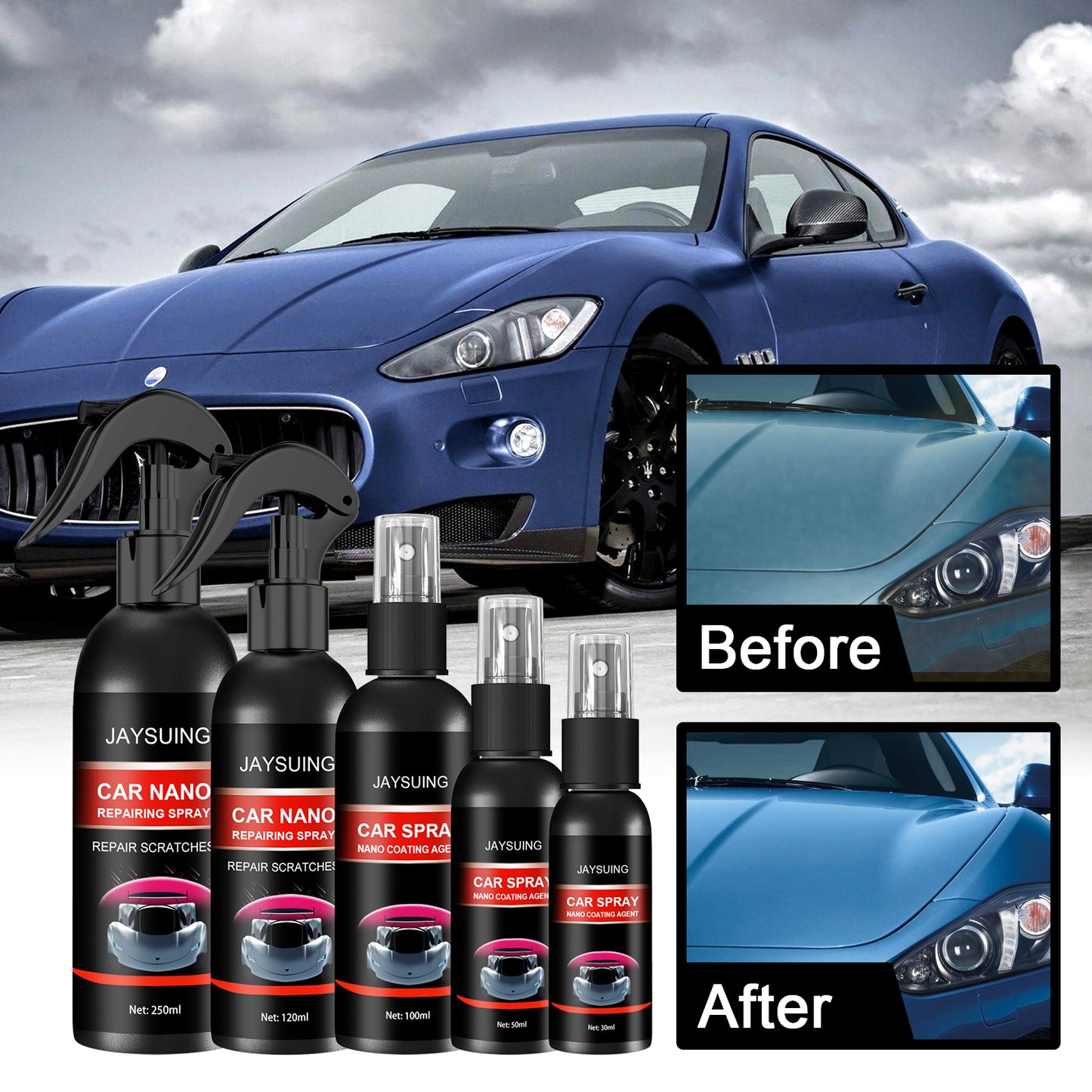 Car Coating Spray, Liquid Glass Sealing Glaze Coating Agent For Automobile Maintenance