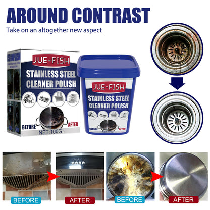 Stainless Steel Cleaning Cream, Kitchen Decontaminant Pot Rust, Pot Bottom, Stove Top Black Scale Cleaning Cream