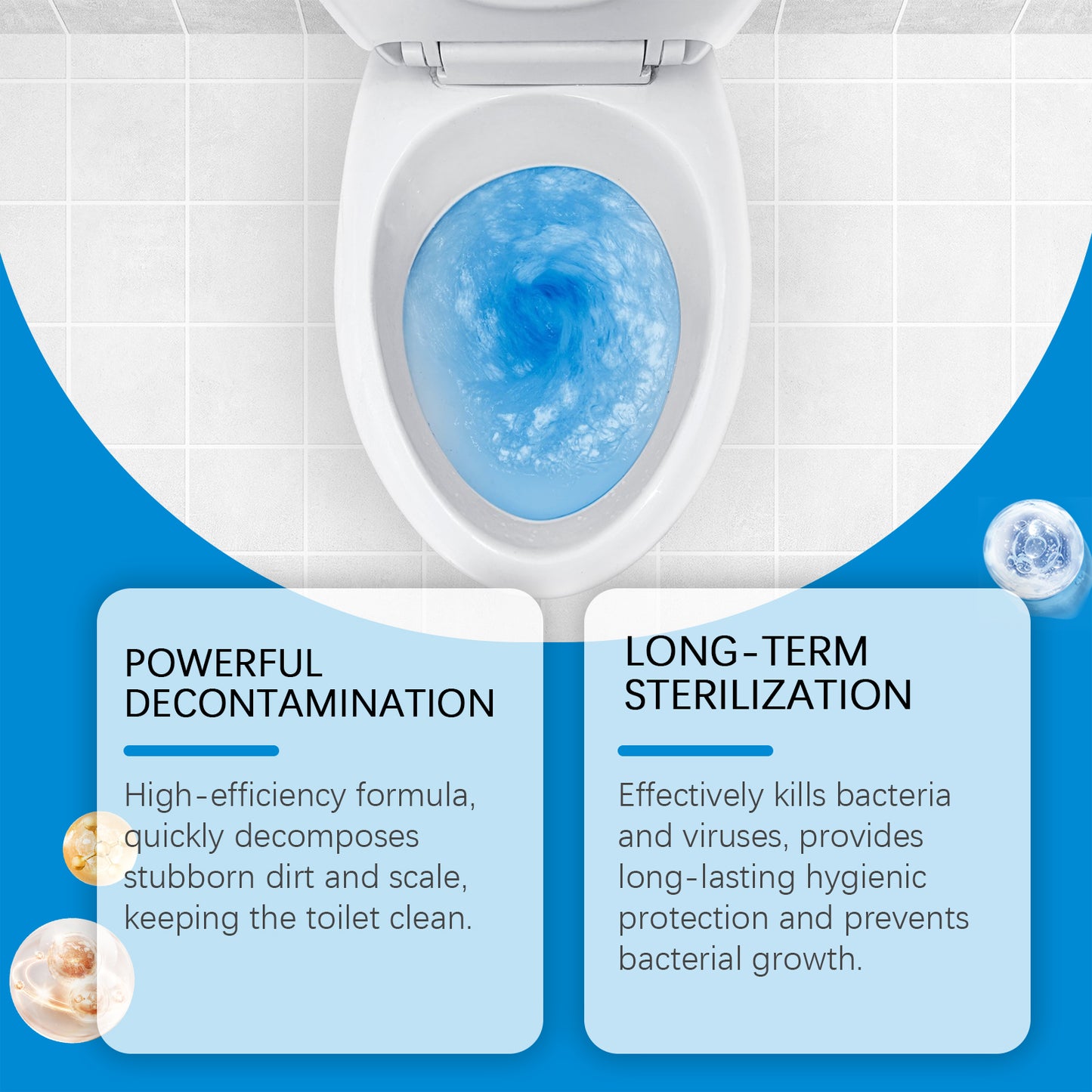 Foam Toilet Cleaner, Toilet Toilet Cleaner Decontamination Clean Household Deodorant Toilet Cleaner