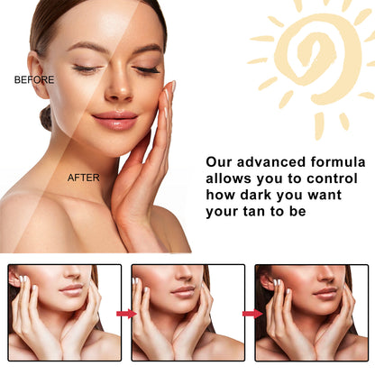 OUHOE Black Cream Aloe Vera Gel, Sunburn Repair Gel Summer Beach Tanning Lotion