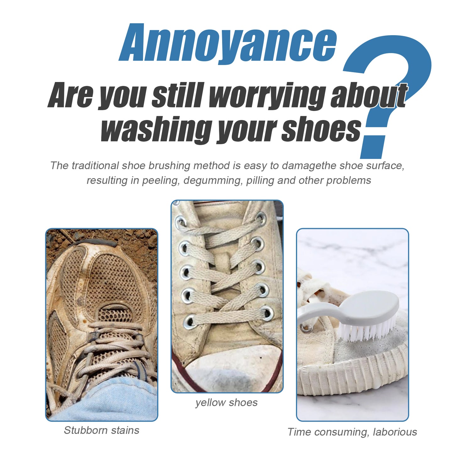 Shoe Brightening Cleaner, Remove Yellow Edge Decontamination Cleaning Whitening Small White Shoes Cleaning Shoeshine Agent