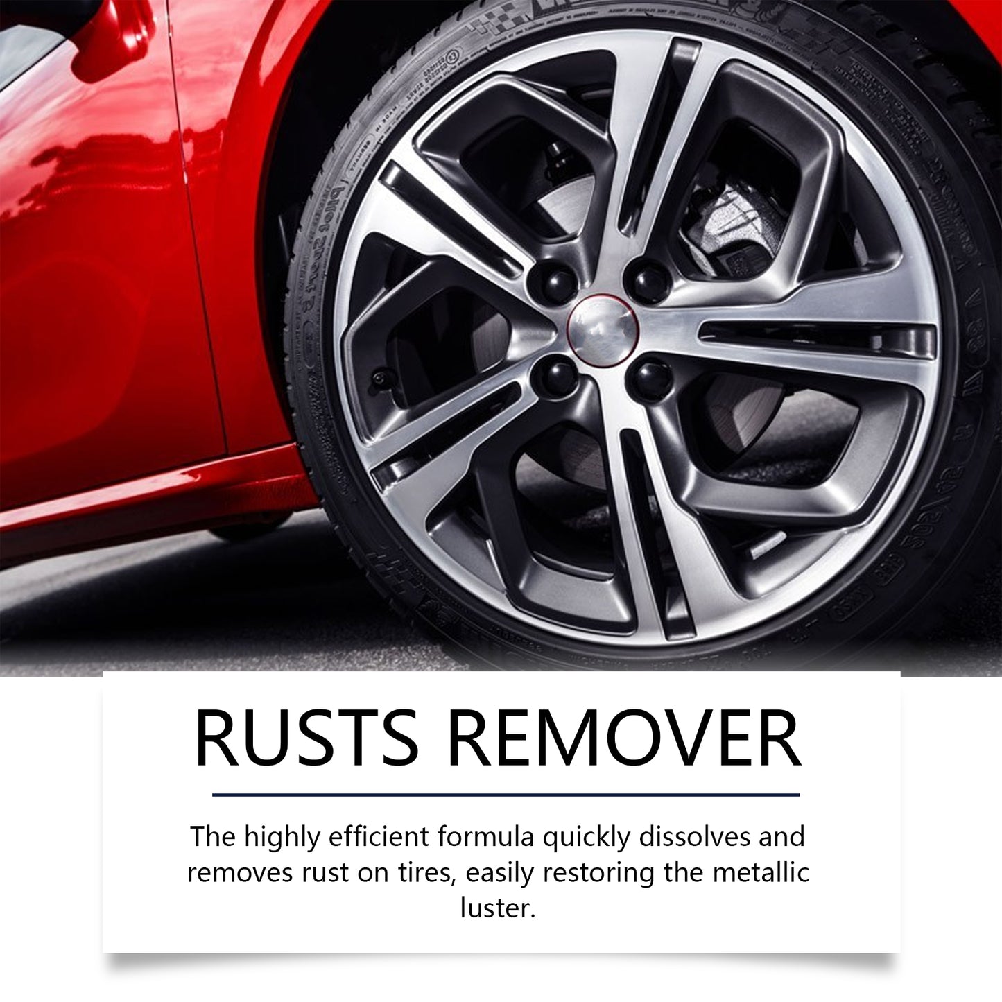 Homonth Automobile Tire Rust Spray, Dust Cleaning Steel Ring Rust Polishing Clean Wheel Rust Remover