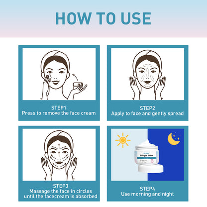 Collagen Anti-Wrinkle Cream, Moisturizes Tightens Tender Skin And Anti-aging Face Cream