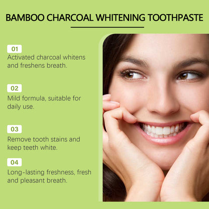 Bamboo Charcoal Toothpaste Freshen Breath, Brightening Teeth And Improving Yellow Tooth Stain Removal Toothpaste