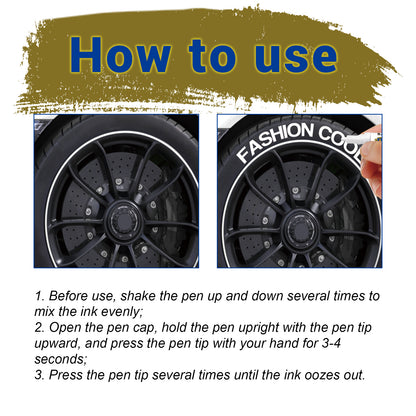 Rayhong Paint Markers, Small Portable Waterproof Quick-Drying Drawing Marker For Cars Doodle Pen