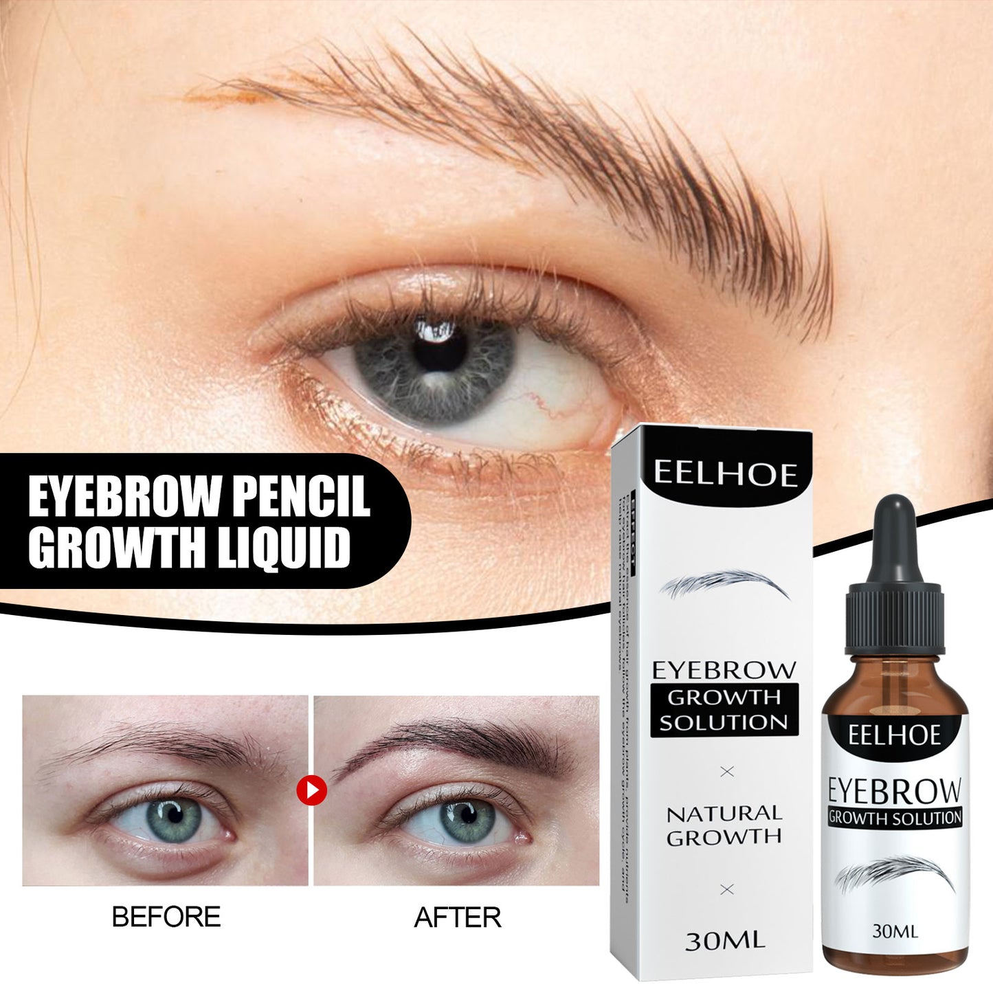 Eyebrow Liquid Dark Thick Natural Oil Eyebrow Repair Mild Moisturizing Treatment