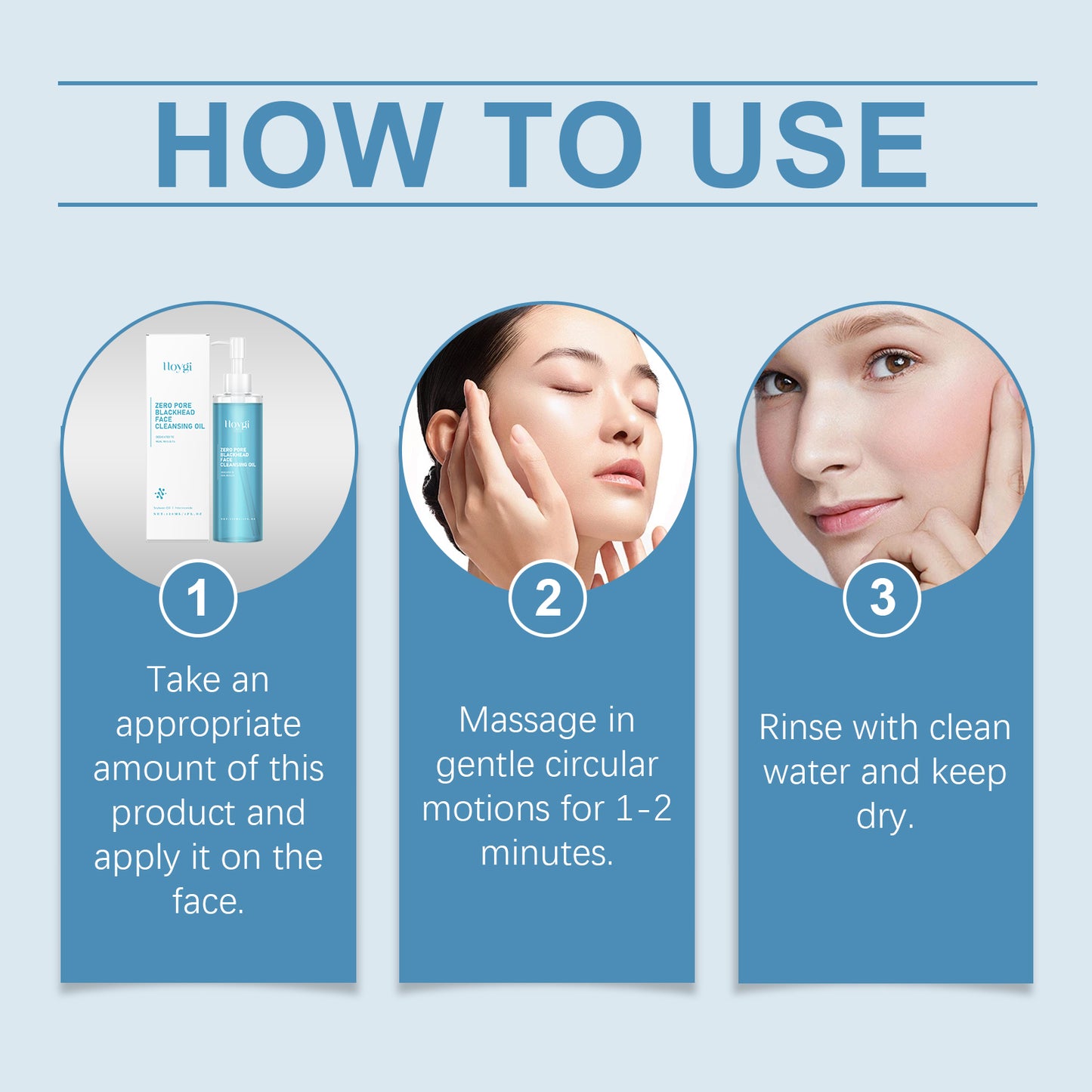 Hoygi Cleansing Oil, Deep Gentle Makeup Remover Soothes Face, Eyes And Lips With Clear And Non-Tight Makeup Remover Oil