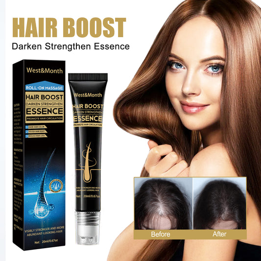 Hair Boost Darken Strengthen Essence, Scalp Massage Moisturizing Hair Roots Thick Smooth Hair Care Ball