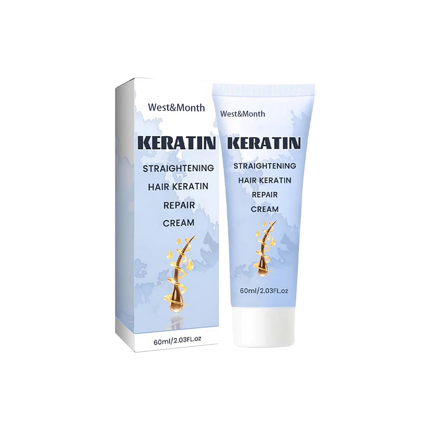 Straightening Hair Keratin Ratin Repair Cream, Repair Silky Hair Care Moisturizing Hair Mask Treatment Cream