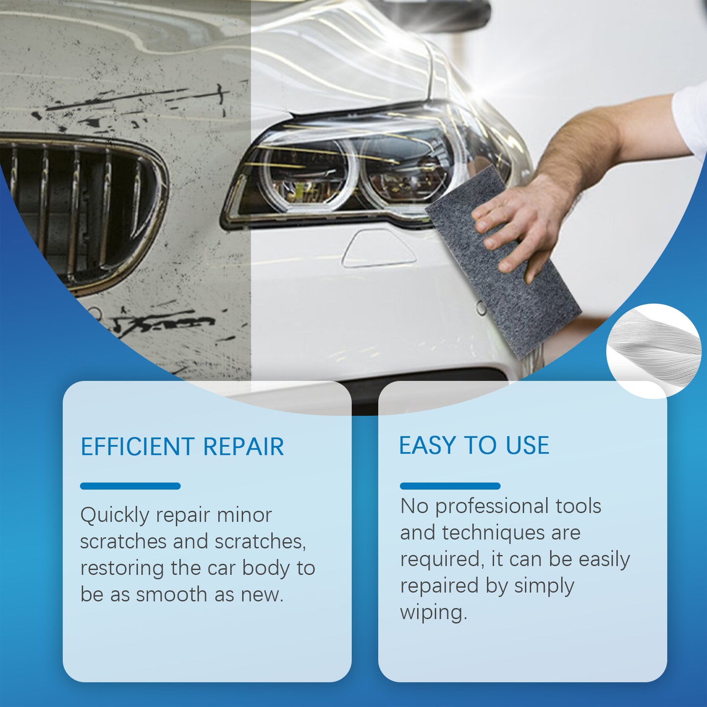 Rayhong Car Scratch Repair Cloth, Car Paint Scratch Removal Polishing Coating Repair And Maintenance Cloth