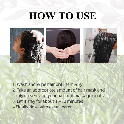 Rosemary Hair Mask Deeply Nourishes And Softens Hair, Repair Dry Hair And Fluff Hair Treatment Hair Mask
