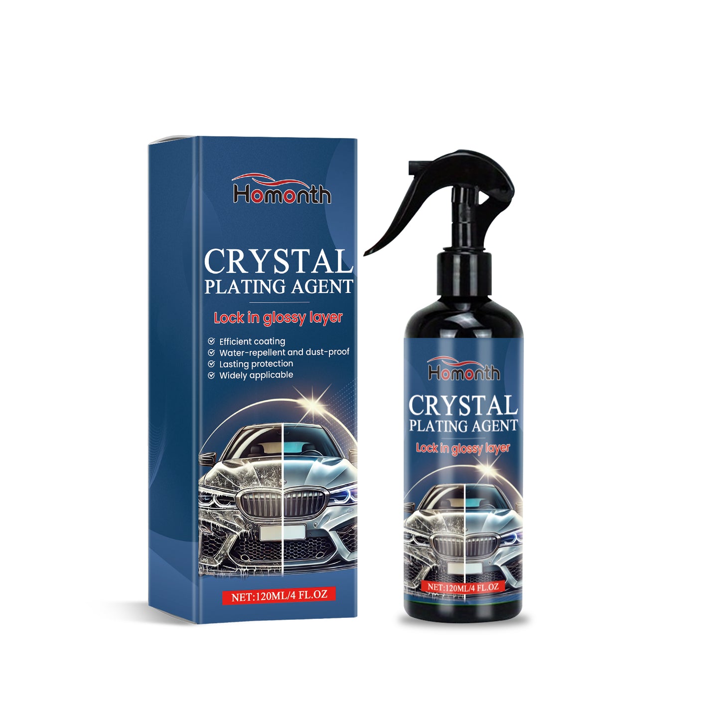Homonth Automotive Crystal Plating Agent, Polishing And Maintenance Of Car Paint Anti-Fouling Repair Paint Care Scratch Coating Spray